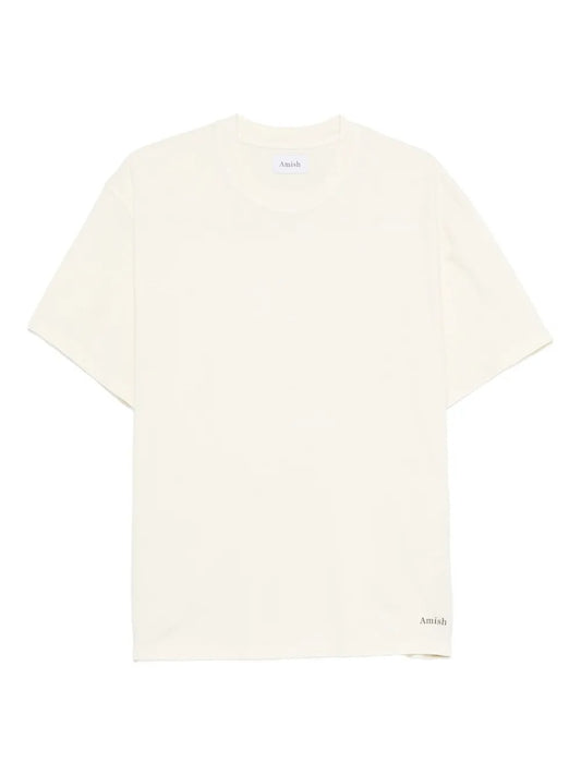 AMISH-logo-print cotton T-shirt-