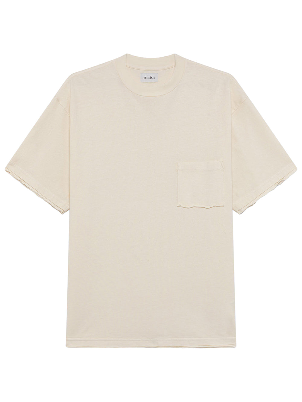 AMISH-POCKET T-SHIRT WITH MICRO LOGO-