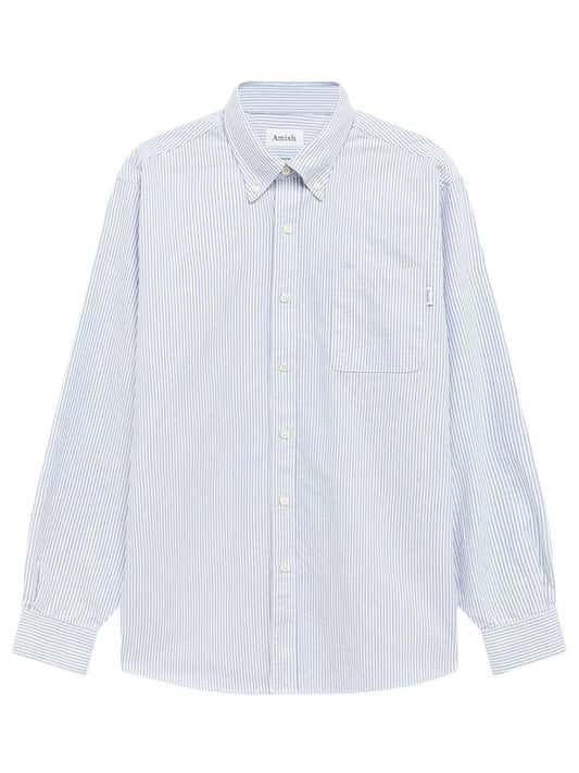 AMISH-Shirt America AMISH Oxford stripe Washed-