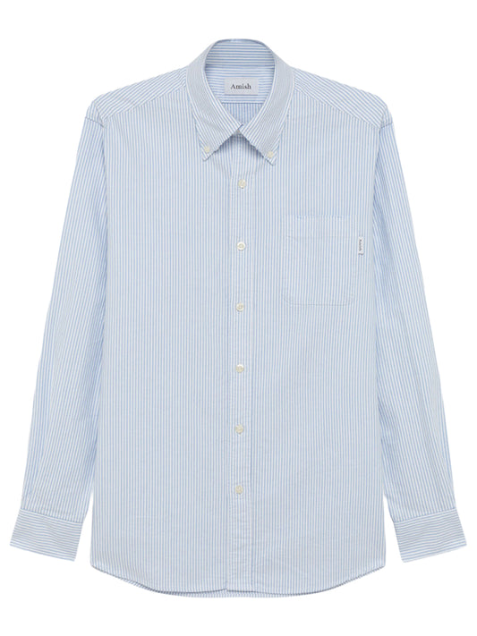 AMISH-Shirt America UNISEX AMISH Oxford stripe Washed-