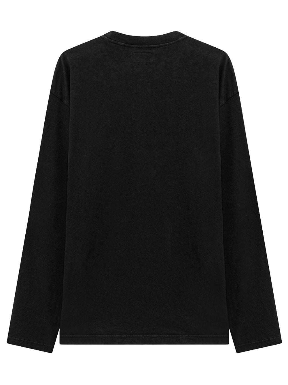 AMISH-T-shirt raw edge L/S AMISH Jersey Micro logo Dyed-
