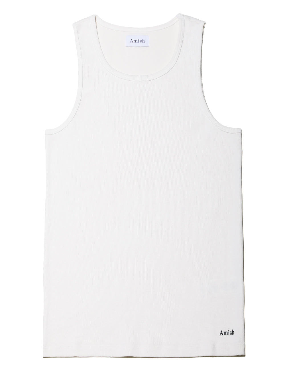 AMISH-Tank top UNISEX AMISH Rib micro logo Dyed-