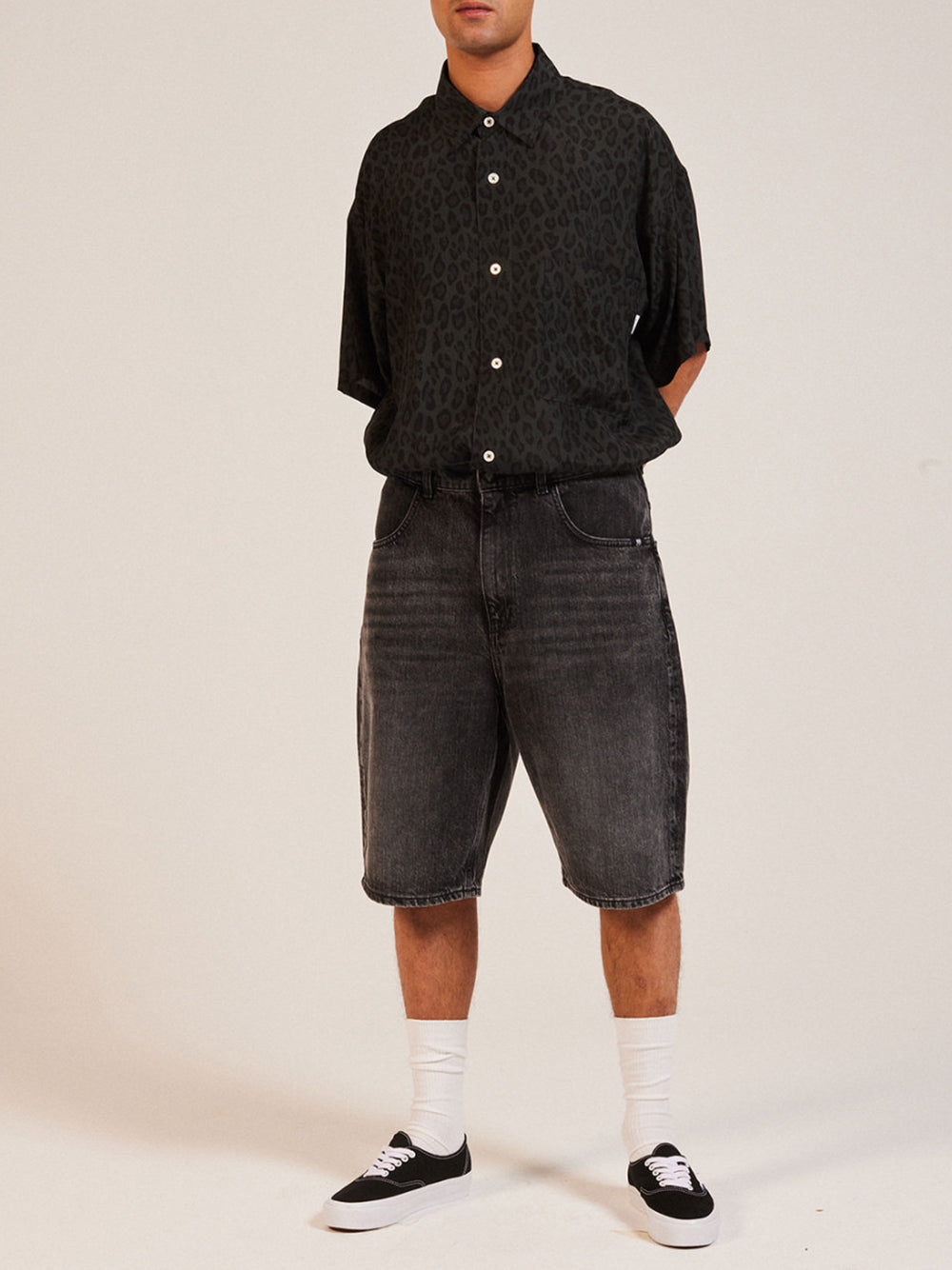 AMISH-Shirt Dropped S/S MAN AMISH Leopard .-