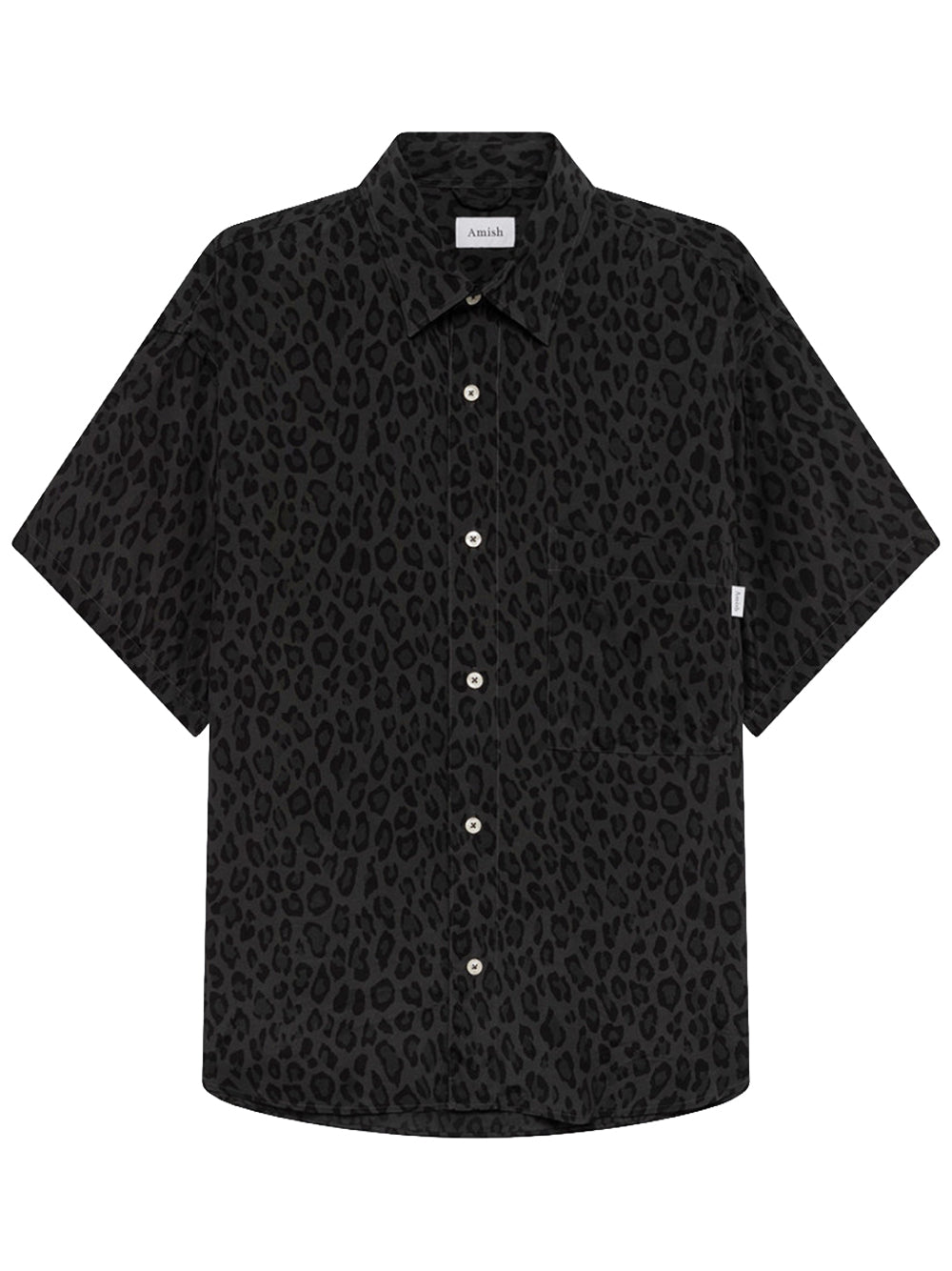 AMISH-Shirt Dropped S/S MAN AMISH Leopard .-
