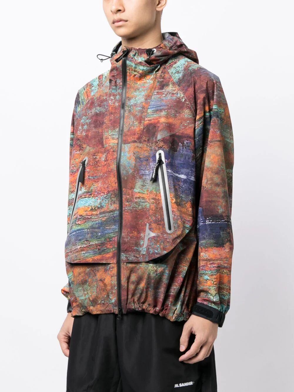 AND WANDER-44 PERTEX printed rain jacket-5743211046 410