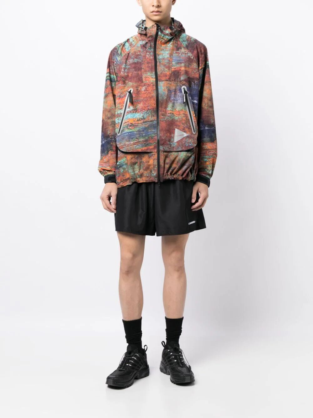 AND WANDER-44 PERTEX printed rain jacket-5743211046 410