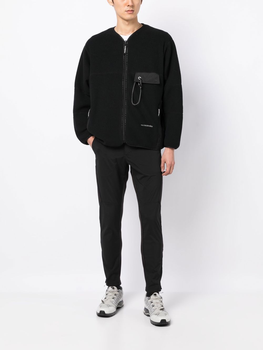 AND WANDER-fleece base pants-5742252324 10 BLACK