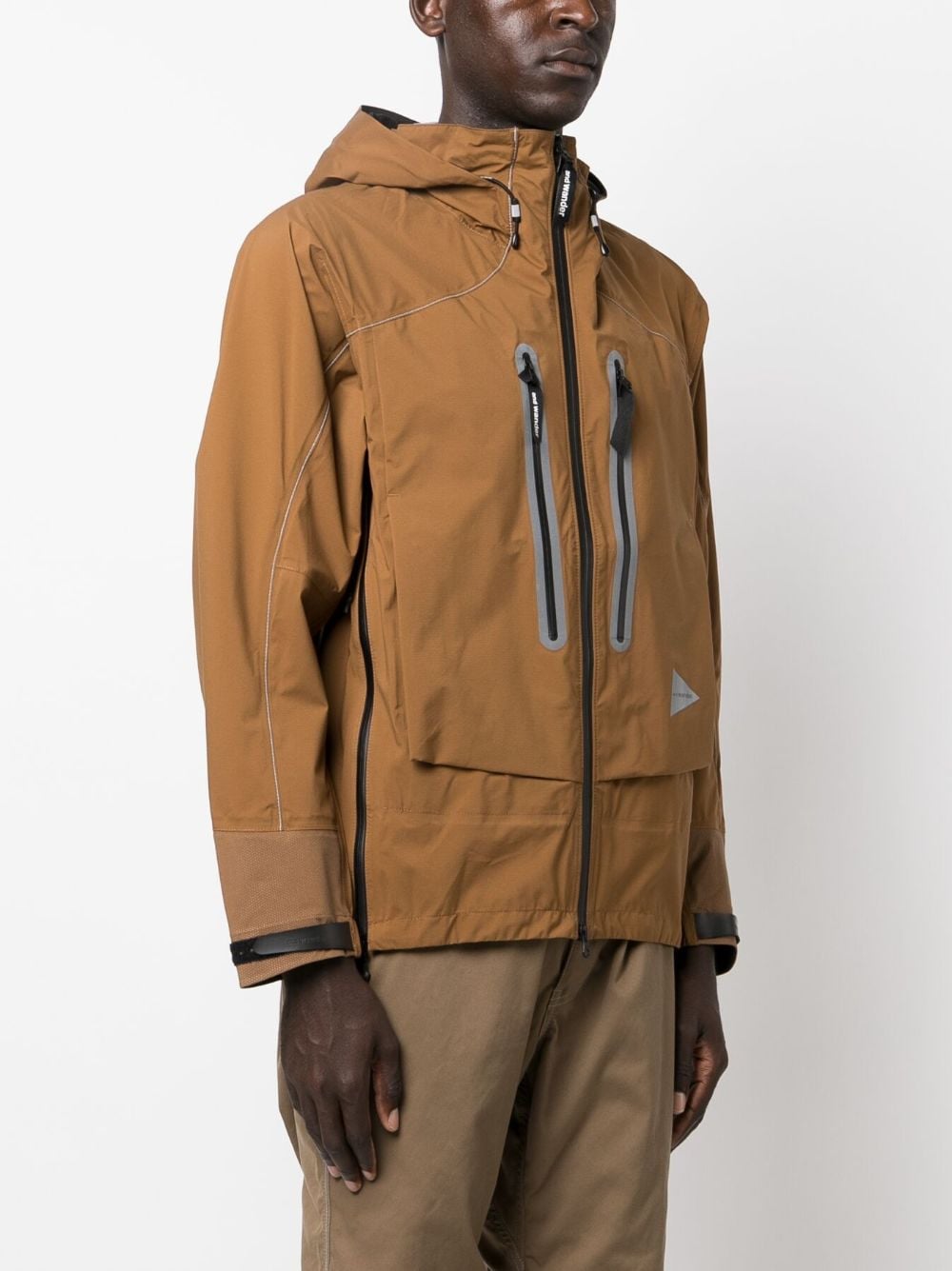 AND WANDER-PERTEX SHIELD rain jacket-5742211301 50 BROWN