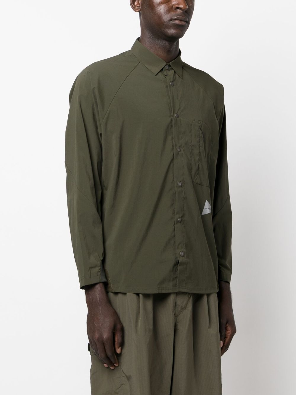 AND WANDER-thermonel shirt (M)-5742283379 180 KHAKI