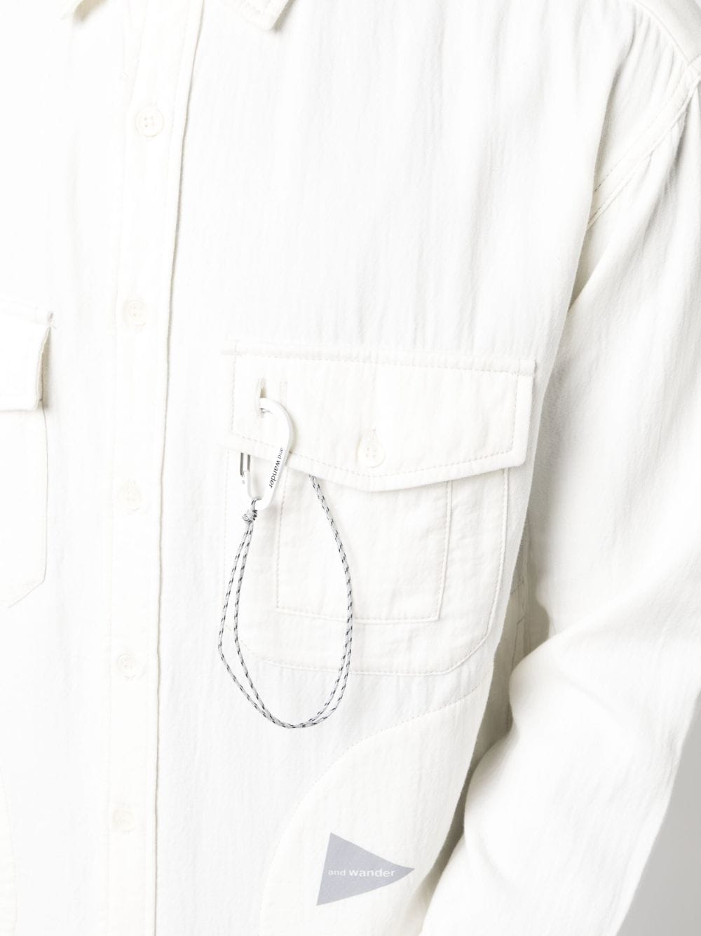 AND WANDER-twill c/w LS shirt-5742283377 030 WHITE