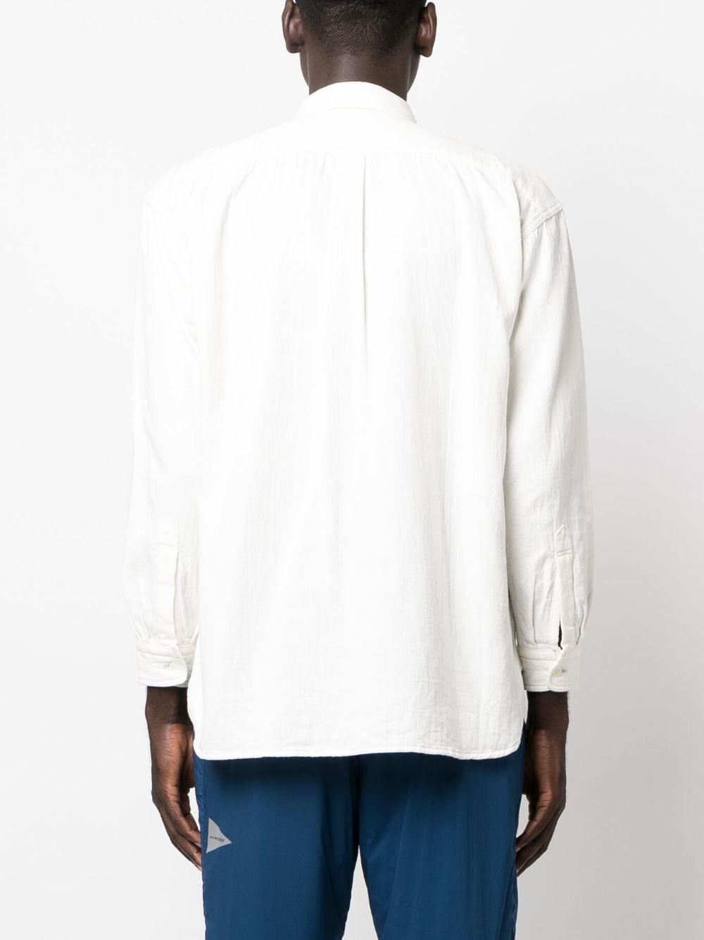 AND WANDER-twill c/w LS shirt-5742283377 030 WHITE