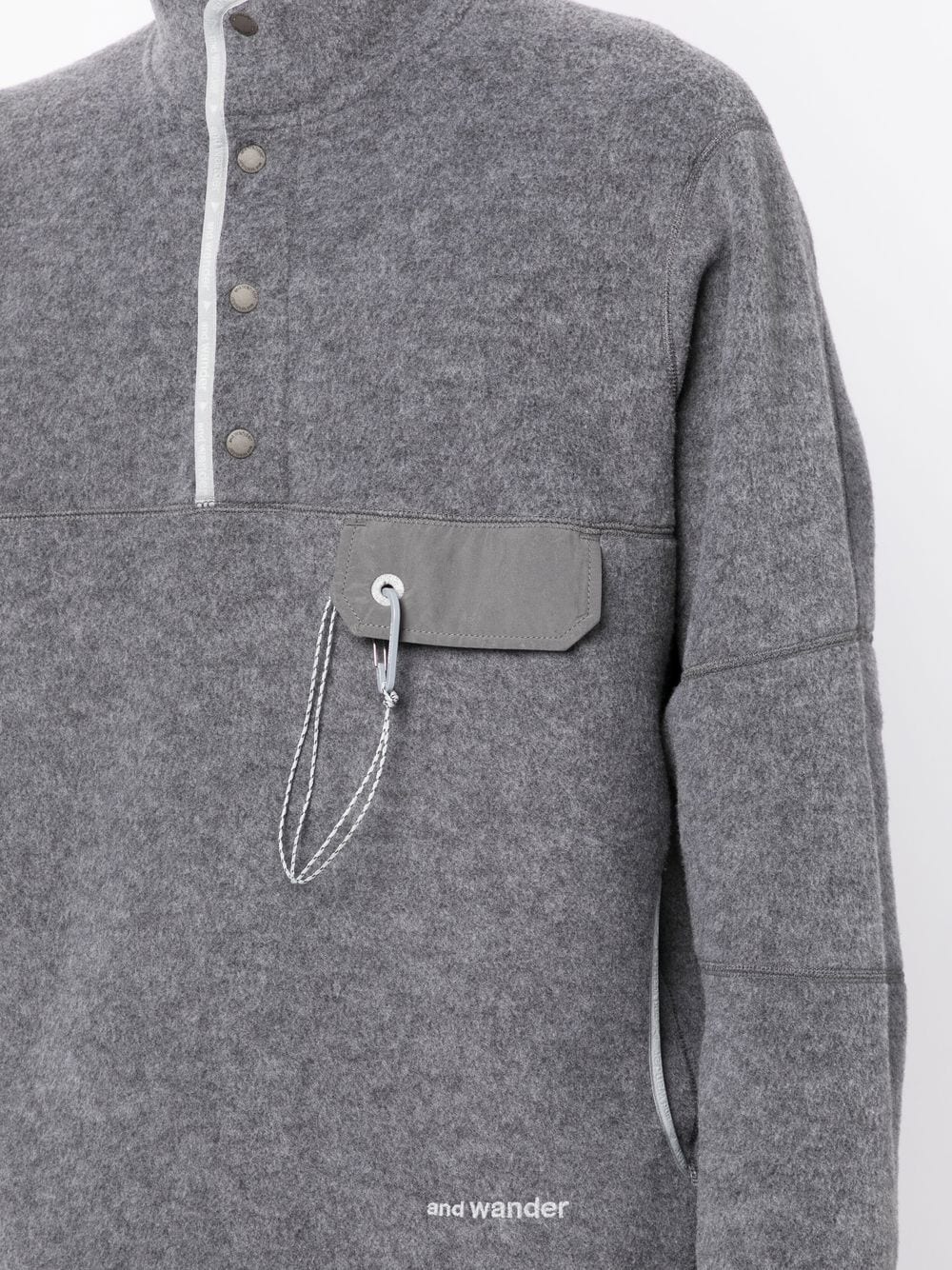 AND WANDER-wool fleece pullover-5742281348 20 GRAY