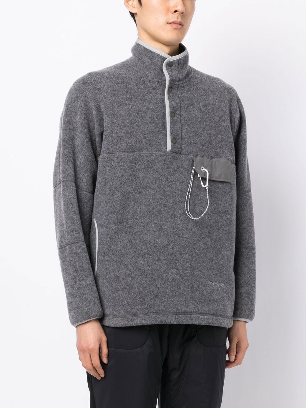 AND WANDER-wool fleece pullover-5742281348 20 GRAY