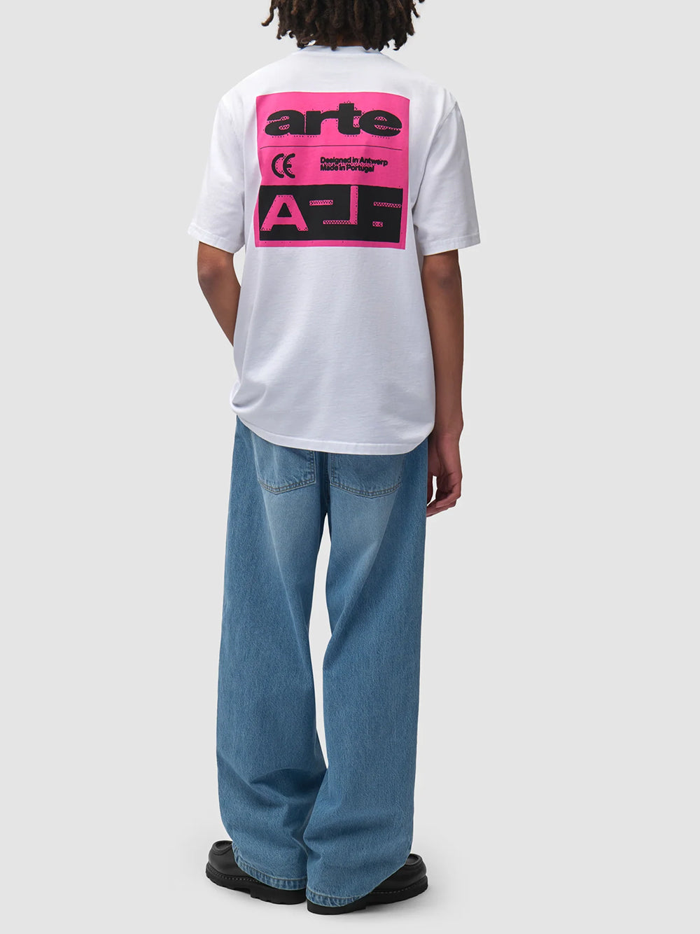 ARTE ANTWERP-Pink Back Print T-shirt-