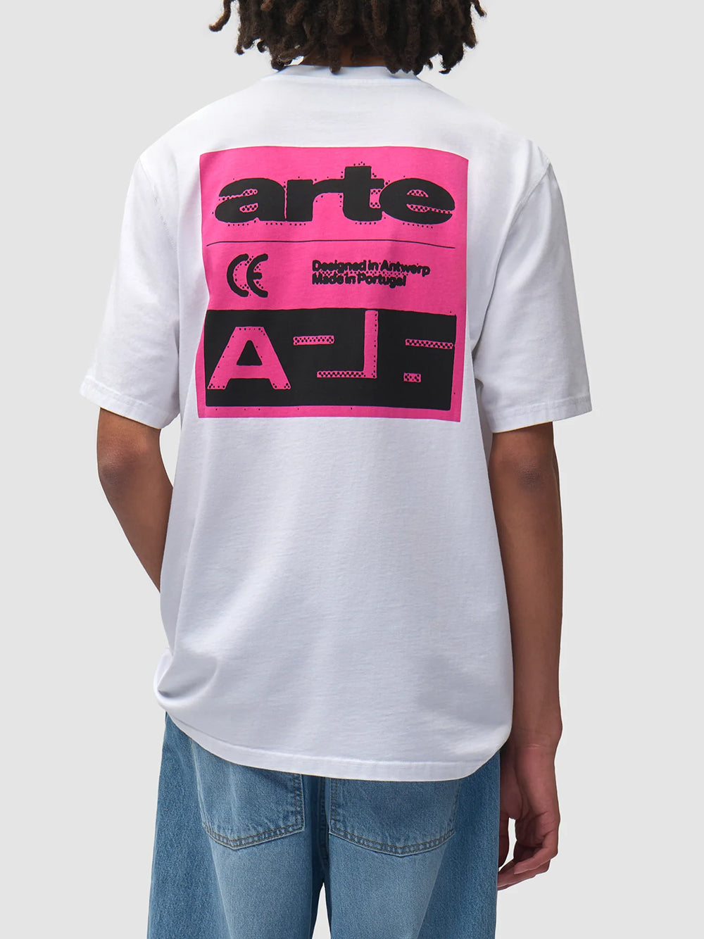 ARTE ANTWERP-Pink Back Print T-shirt-