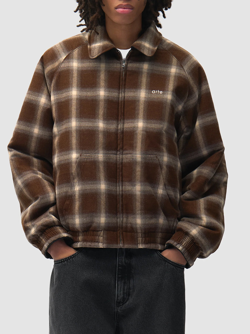 ARTE ANTWERP-Reversible Plaid Jacket-