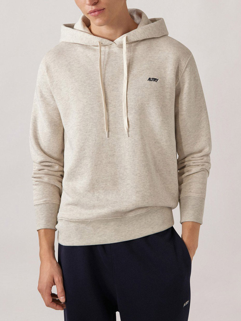 AUTRY-COTTON HOODIE WITH EMBROIDERED LOGO-