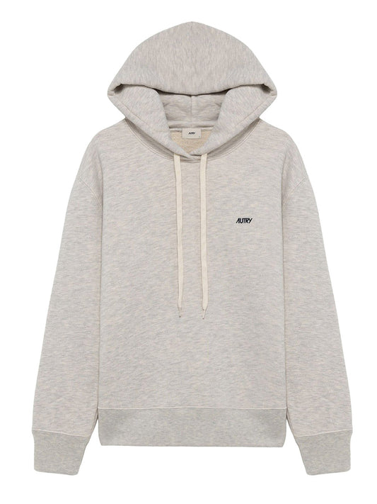AUTRY-COTTON HOODIE WITH EMBROIDERED LOGO-