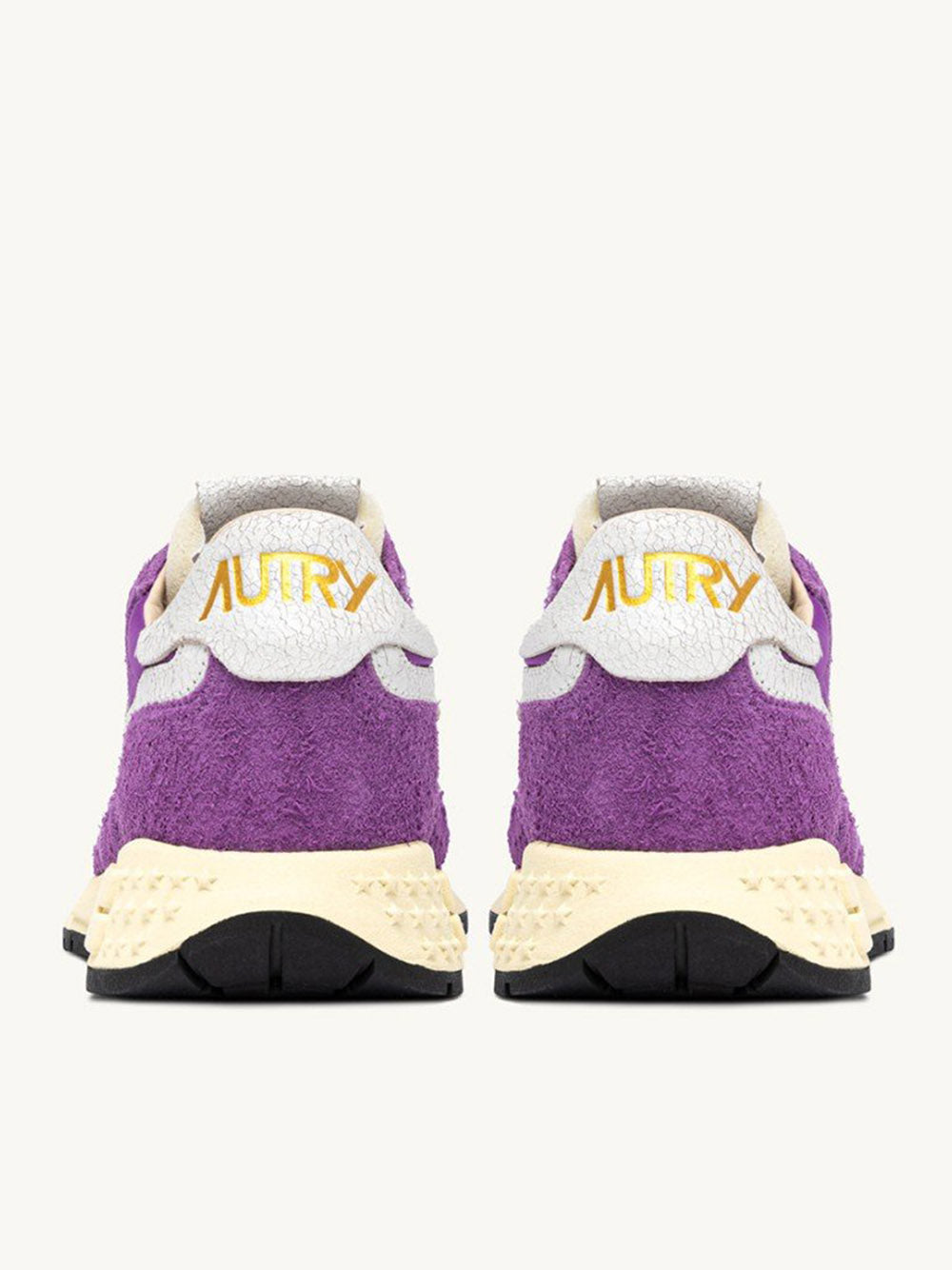 AUTRY-REELWIND LOW SNEAKERS IN WHITE AND DEWBERRY NYLON AND SUEDE-