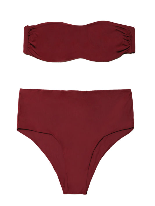 BEACHSIDE-Fascia Culotte Bordeaux-