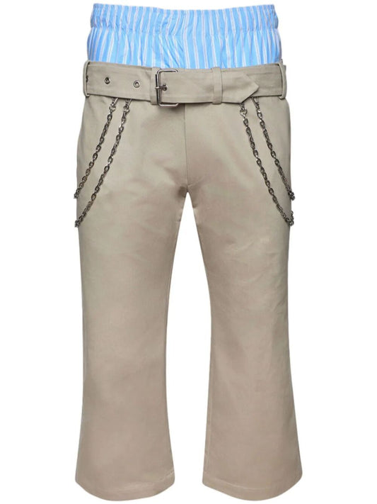 BLUEMARBLE-Double layered boxer pants-PA62 CV05A24 KAK KAKHI