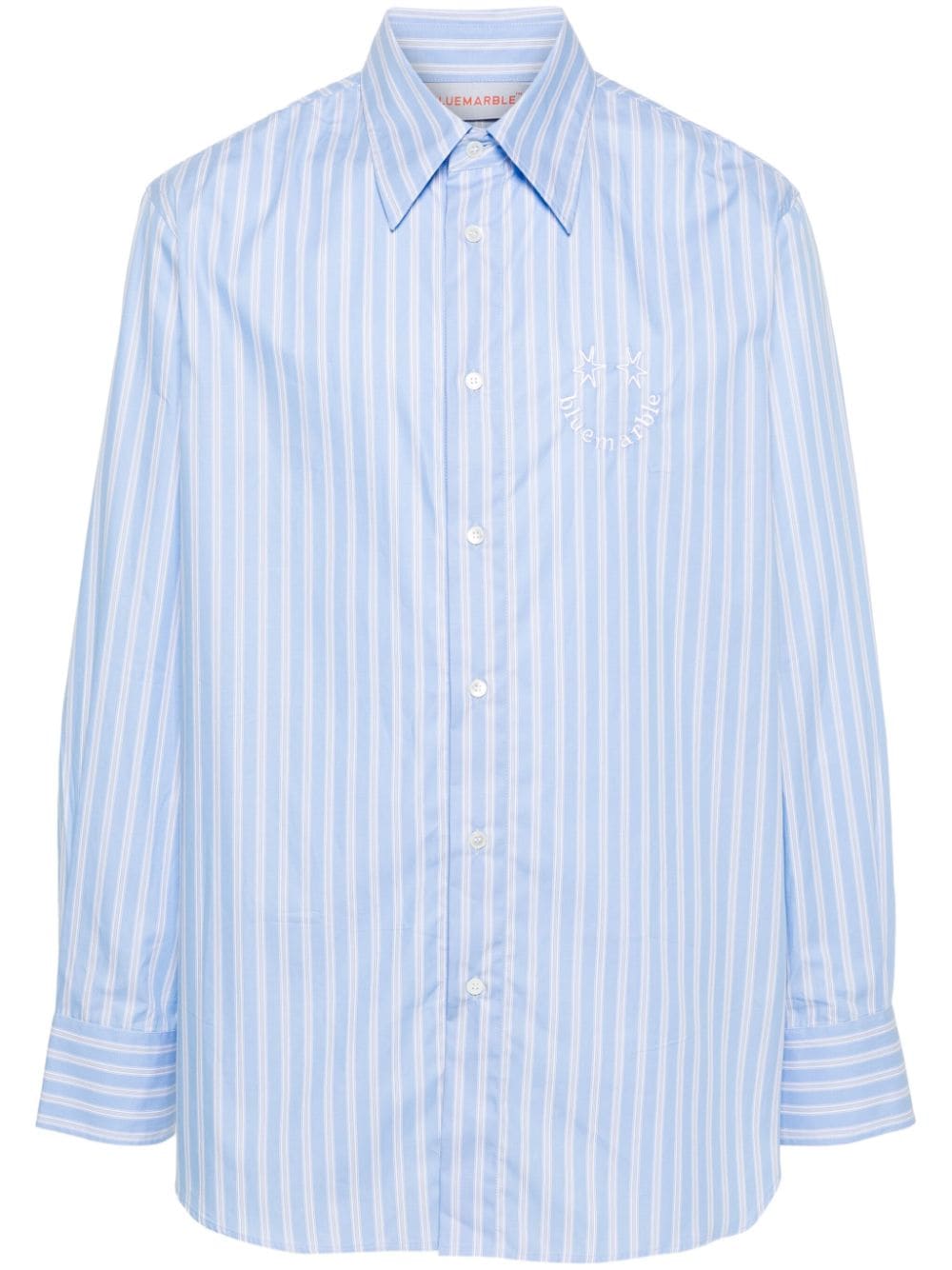 BLUEMARBLE-Smiley stripe popelin shirt-