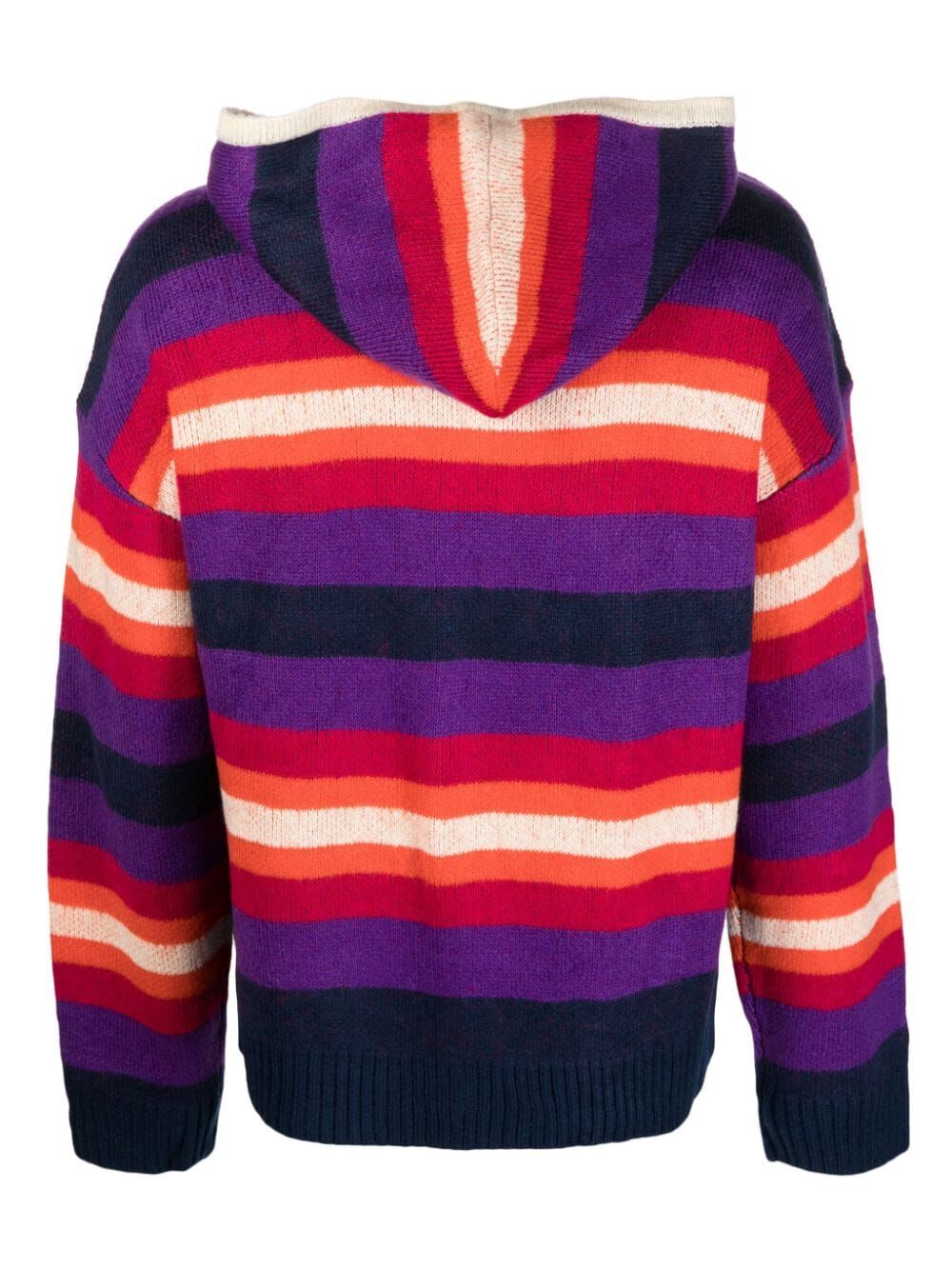 BLUEMARBLE-Zipped knitted hoodie-HO13 KN19B23 MLTS