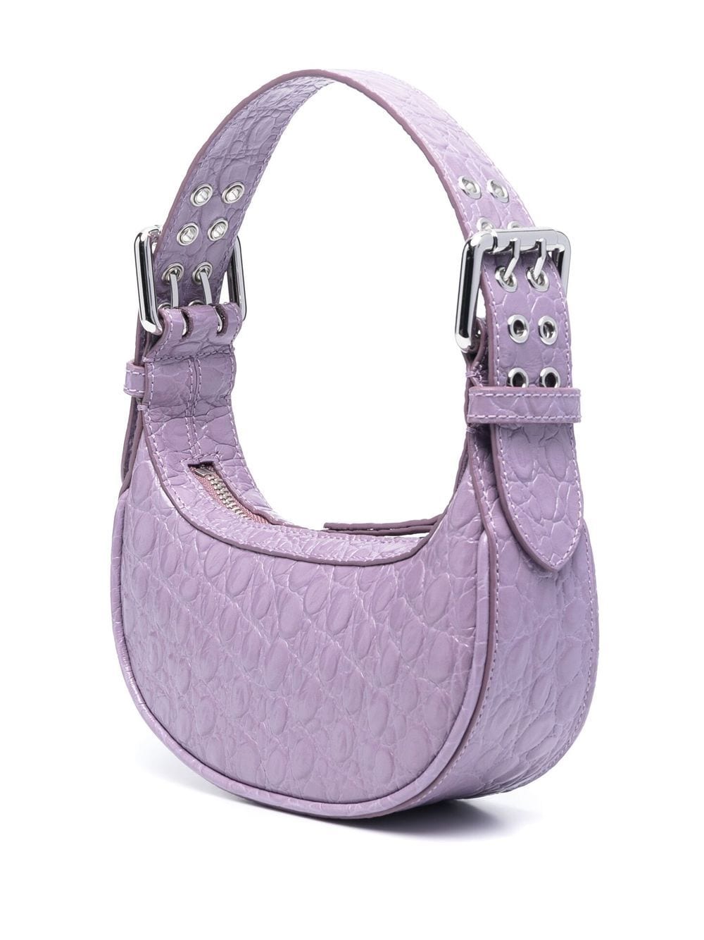 BY FAR-Mini Soho Purple Haze Circular Croco Embossed Leather-23CRMNSSPRHCCESMA PRH