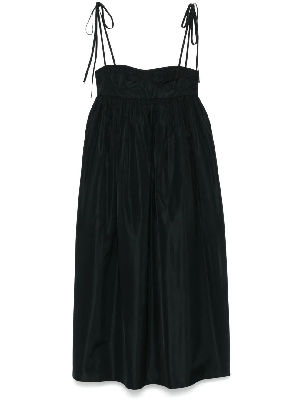 CECILIE BAHNSEN-ALENA DRESS RECYCLED FAILLE BLACK-