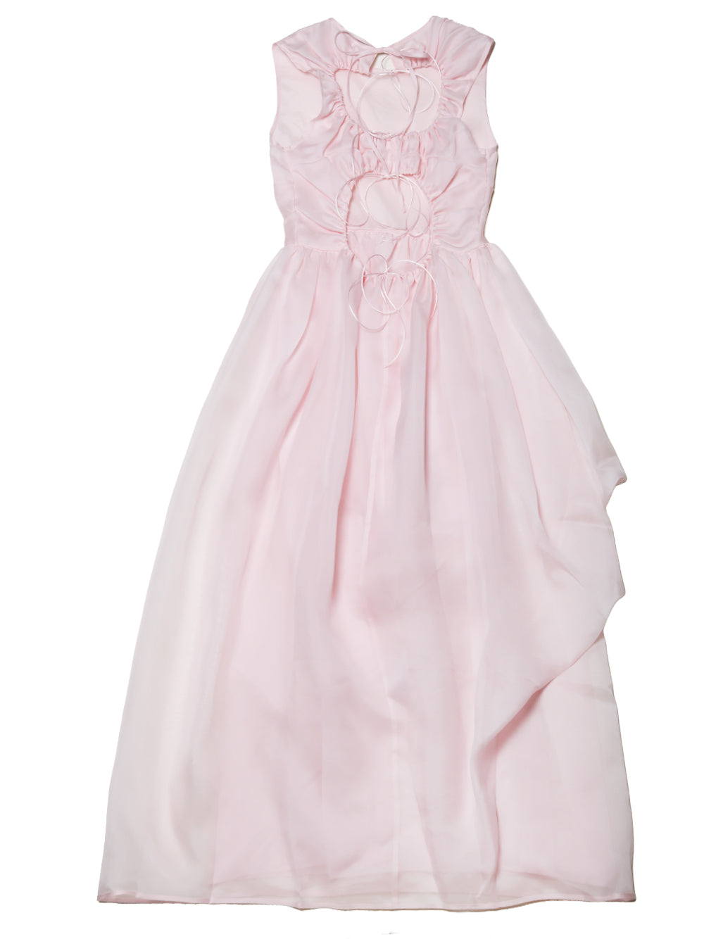 CECILIE BAHNSEN-DRESS WITH OPEN BACK AND ASYMMETRICAL SKIRT-