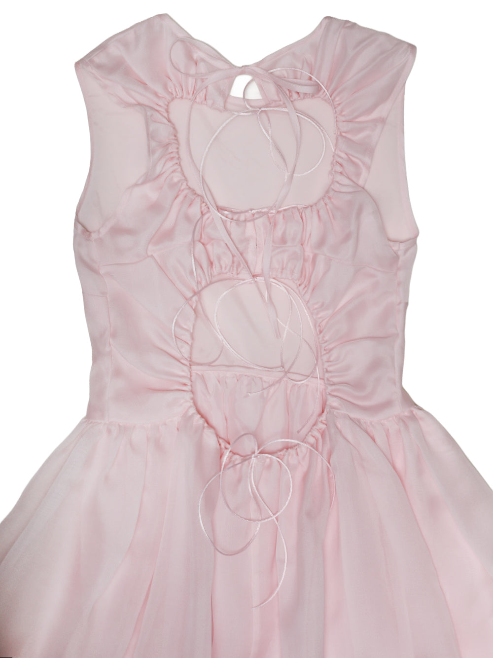 CECILIE BAHNSEN-DRESS WITH OPEN BACK AND ASYMMETRICAL SKIRT-