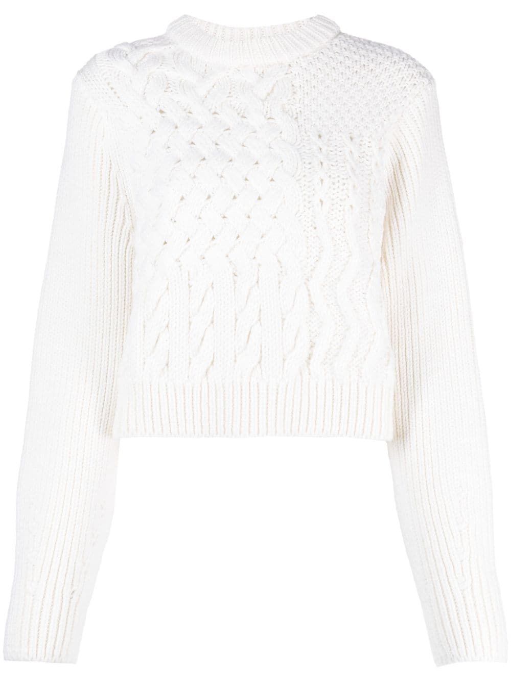 CECILIE BAHNSEN-JOLENE JUMPER FISHERMAN KNIT ECRU-23KNI51001 ECRU