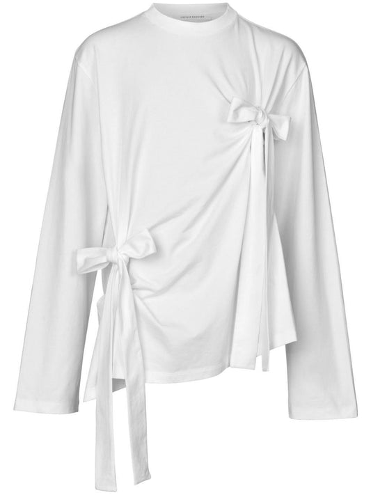 CECILIE BAHNSEN-OCTOBER TOP JERSEY WHITE-