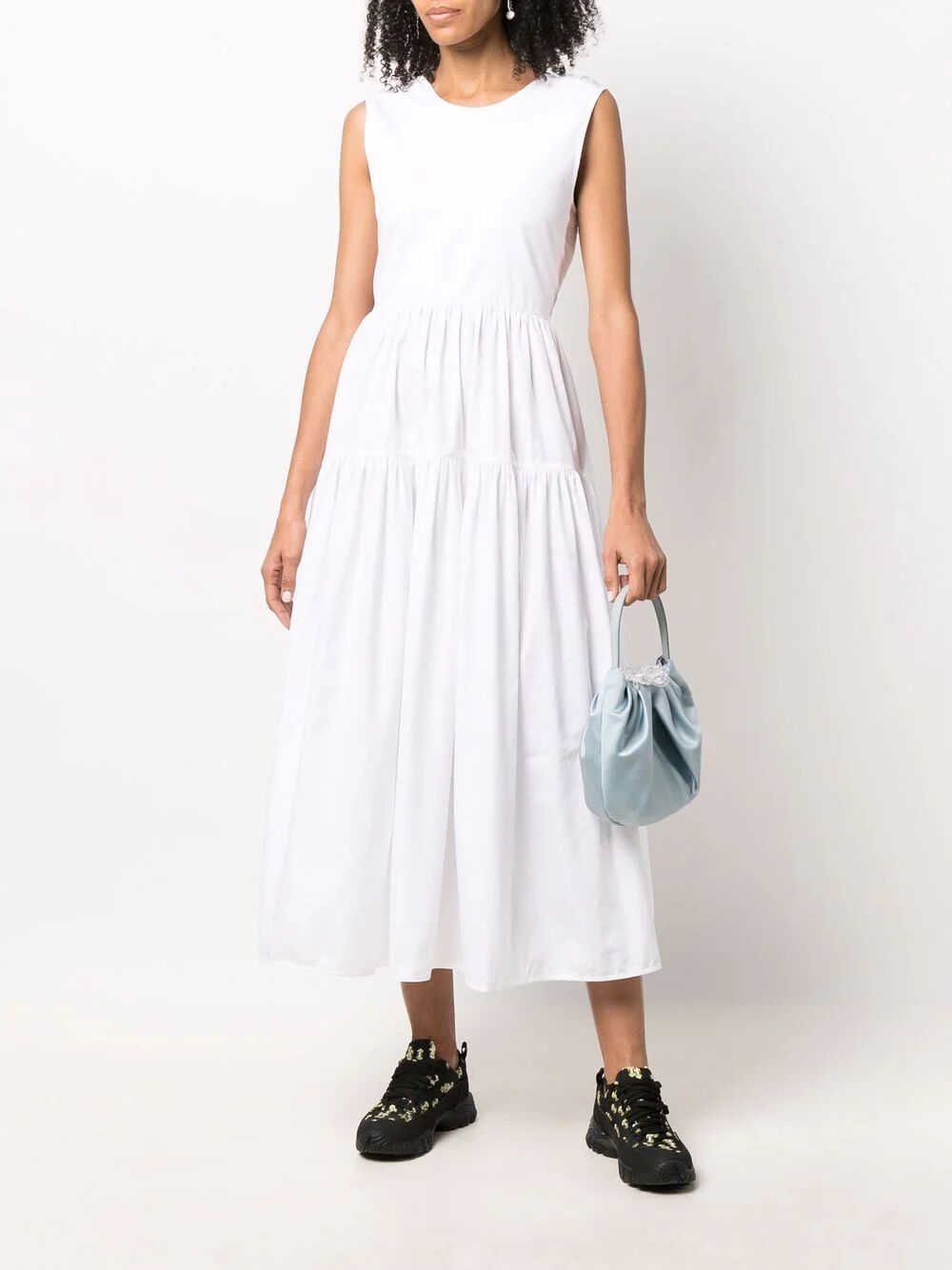 CECILIE BAHNSEN-RUTH GOWN COTTON WHITE-EDI0003 WHITE