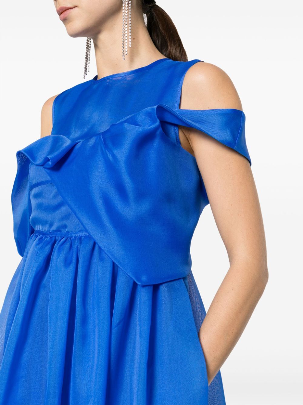 CECILIE BAHNSEN-SIDNEY DRESS TUNDRA ORGANZA AZURE-0123RTW10069 AZURE