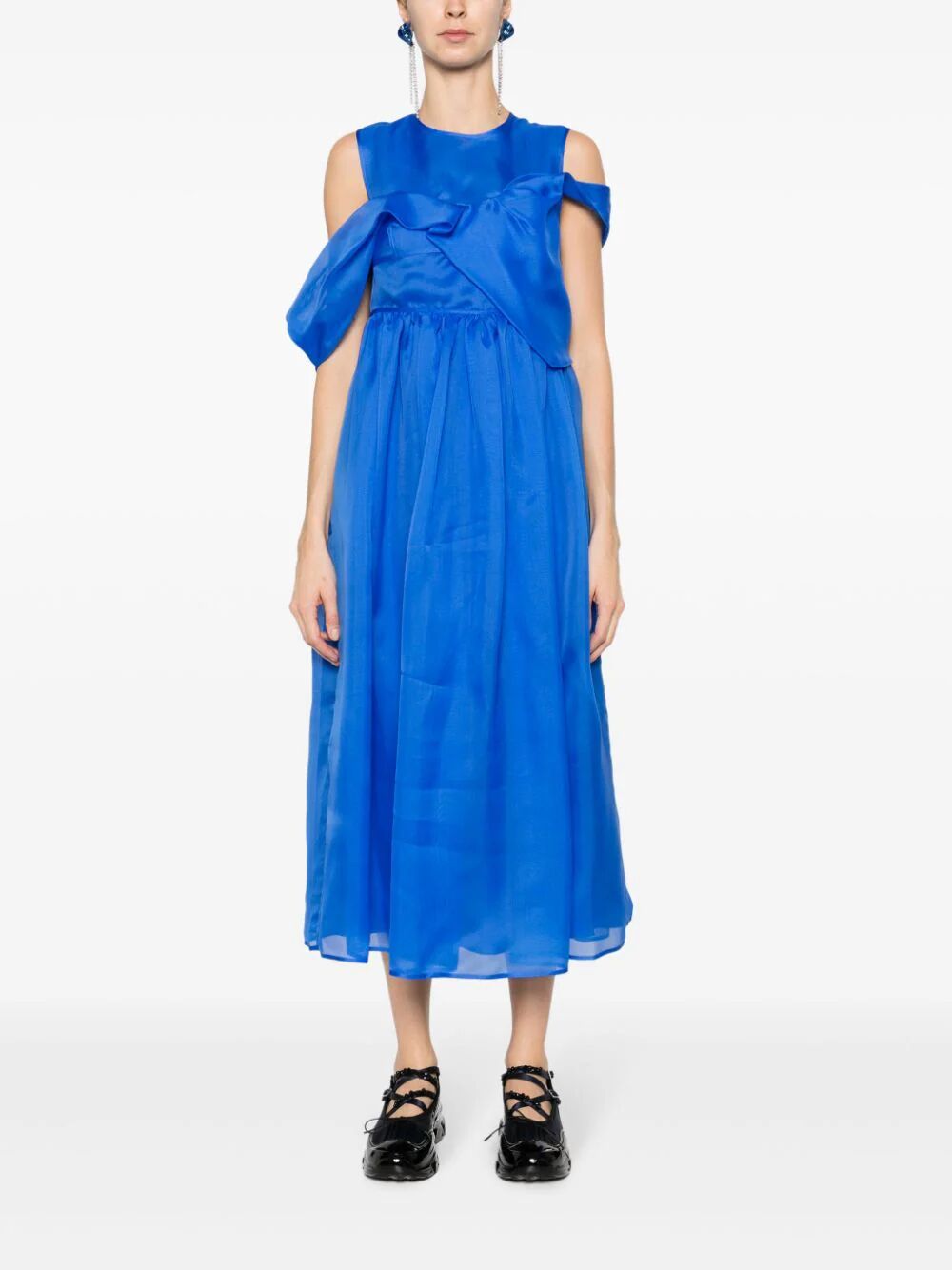 CECILIE BAHNSEN-SIDNEY DRESS TUNDRA ORGANZA AZURE-0123RTW10069 AZURE