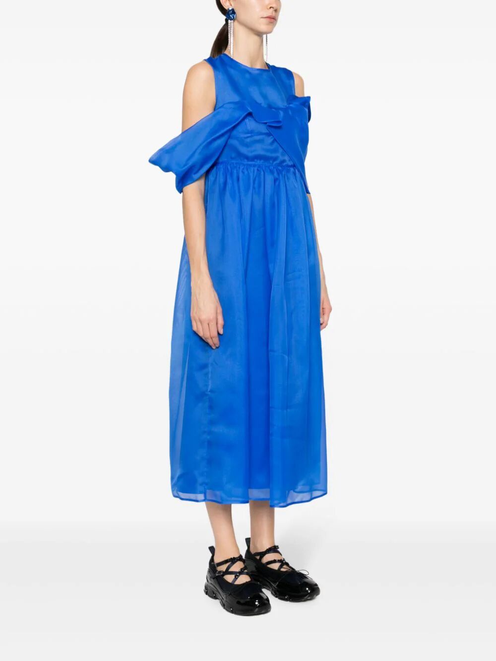 CECILIE BAHNSEN-SIDNEY DRESS TUNDRA ORGANZA AZURE-0123RTW10069 AZURE