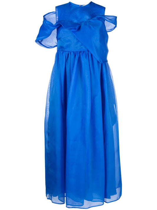 CECILIE BAHNSEN-SIDNEY DRESS TUNDRA ORGANZA AZURE-0123RTW10069 AZURE