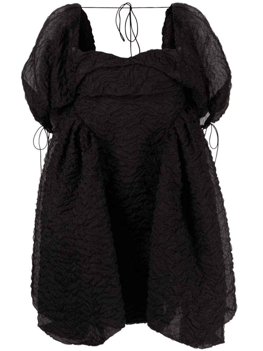 CECILIE BAHNSEN-SIDRA DRESS NIMBUS MATELASSÉ BLACK-0123RTW10060 BLACK