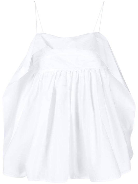 CECILIE BAHNSEN-SUNDAY TOP COTTON WHITE-0123RTW11011 WHITE