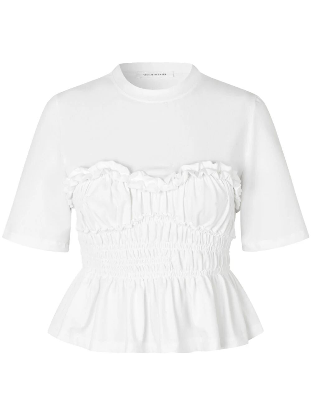 CECILIE BAHNSEN-VILDE T-SHIRT JERSEY WHITE-24RTW11014 WHITE