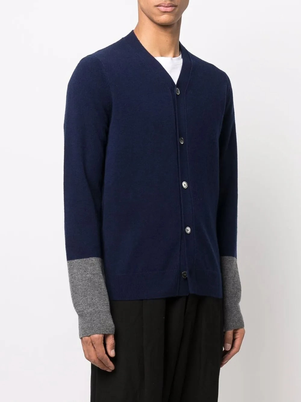 COMME DES GARÇONS SHIRT-V-neck wool cardigan-