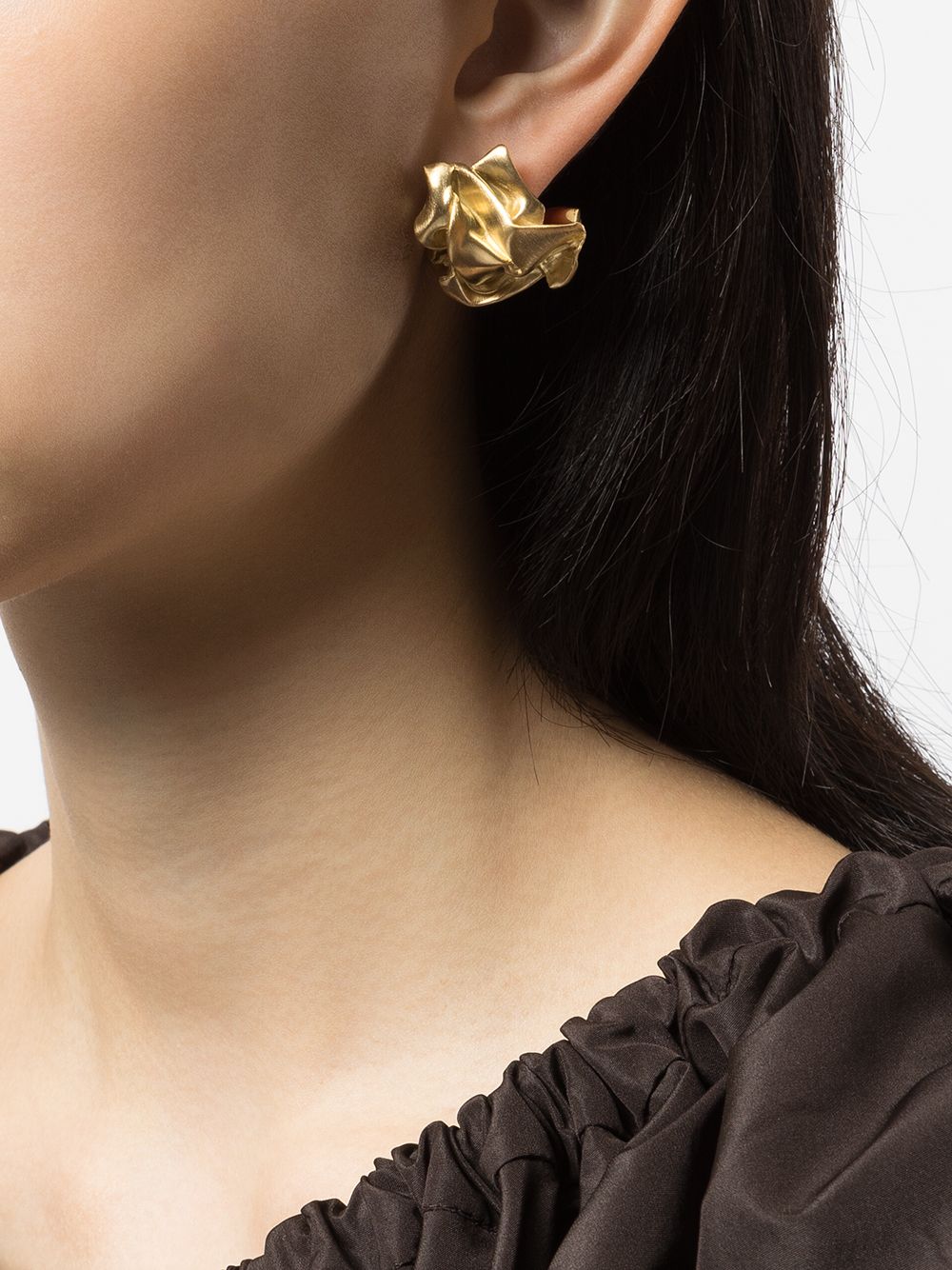 COMPLETEDWORKS-Not So Big Scrunch Earrings-R2093 GOLD