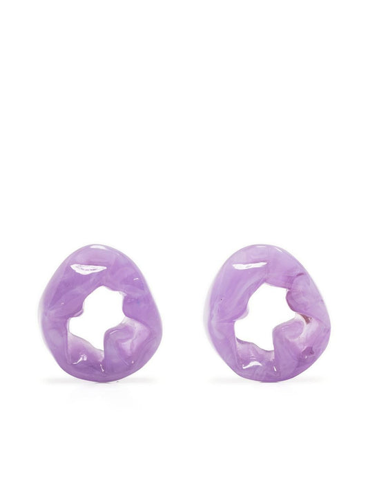COMPLETEDWORKS-SCRUNCH PEARLESCENT STERLING SILVER EARRINGS BIORESIN-R2021 LILAC