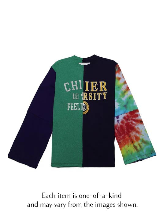 RECONSTITUTED LONG SLEEVE T- SHIRT