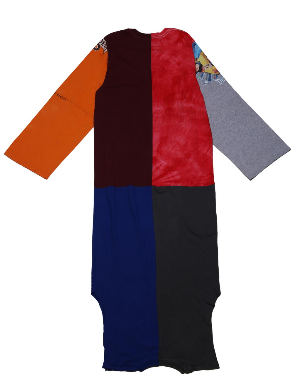 CONNER IVES-RECONSTITUTED LONG SLEEVE T- SHIRT DRESS-