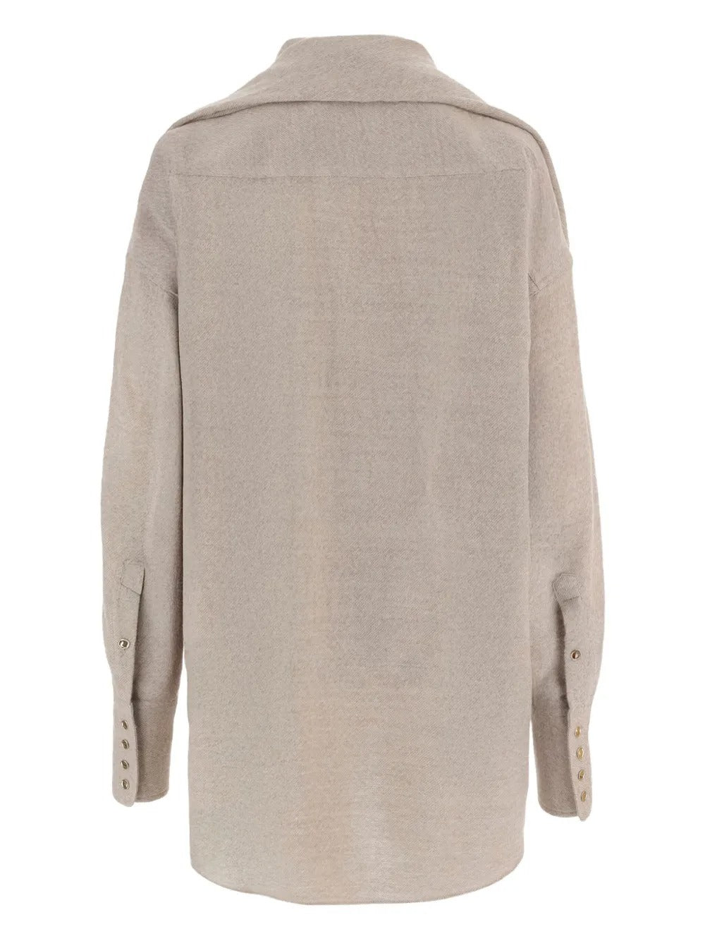 DARKPARK-GEORGIA - DETACHABLE SCARF JAPANESE LIGHT WOOL SHIRT-