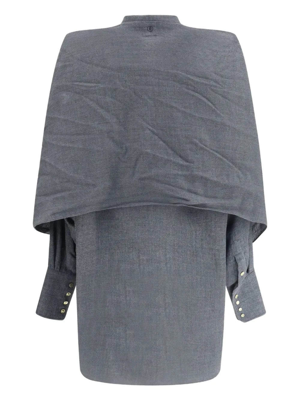 DARKPARK-GEORGIA - DETACHABLE SCARF JAPANESE WOOL SHIRT-