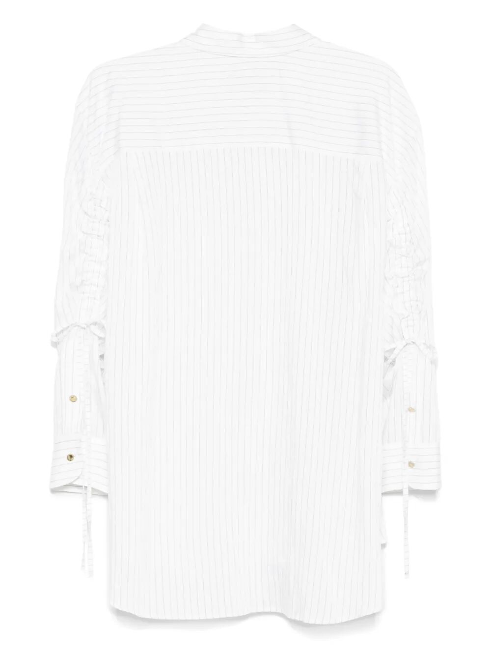 DARKPARK-KEANU - MODAL STRIPE ROUCHE SHIRT-