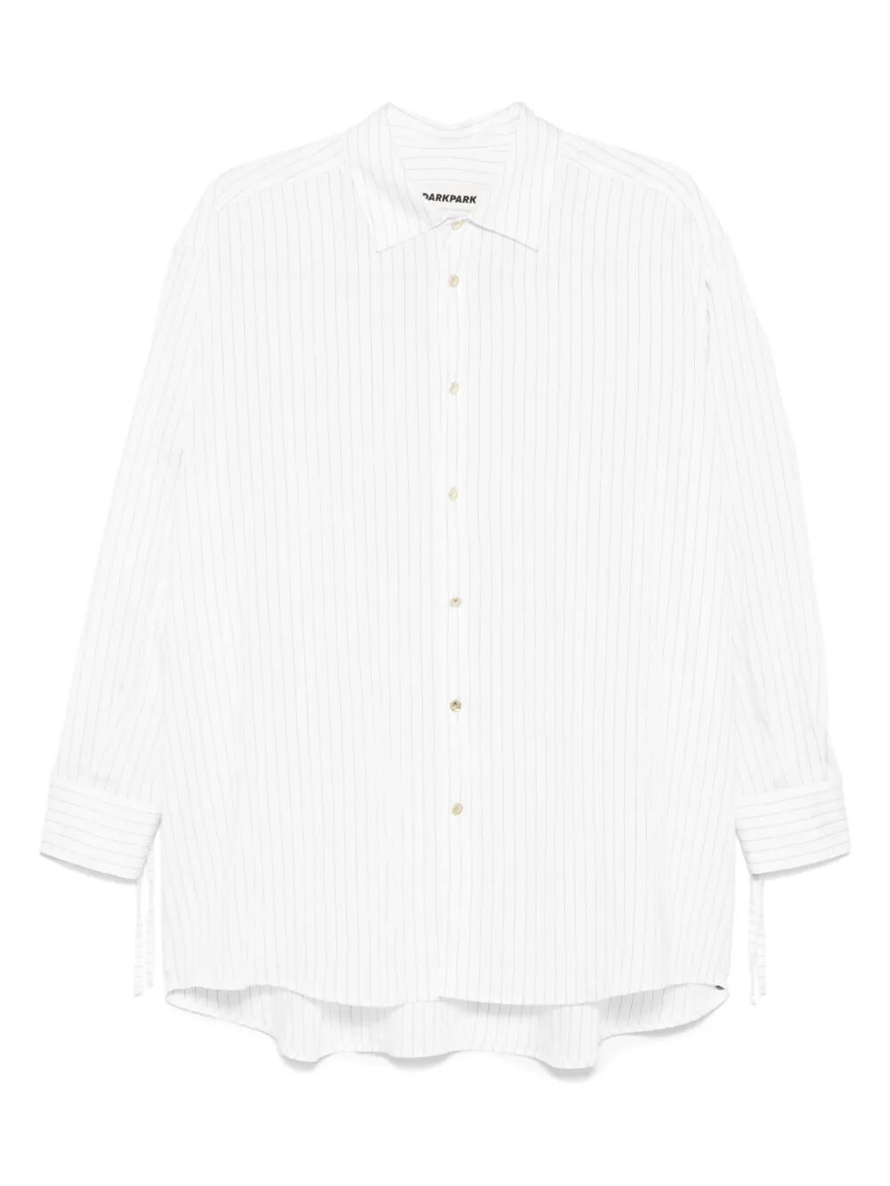 DARKPARK-KEANU - MODAL STRIPE ROUCHE SHIRT-